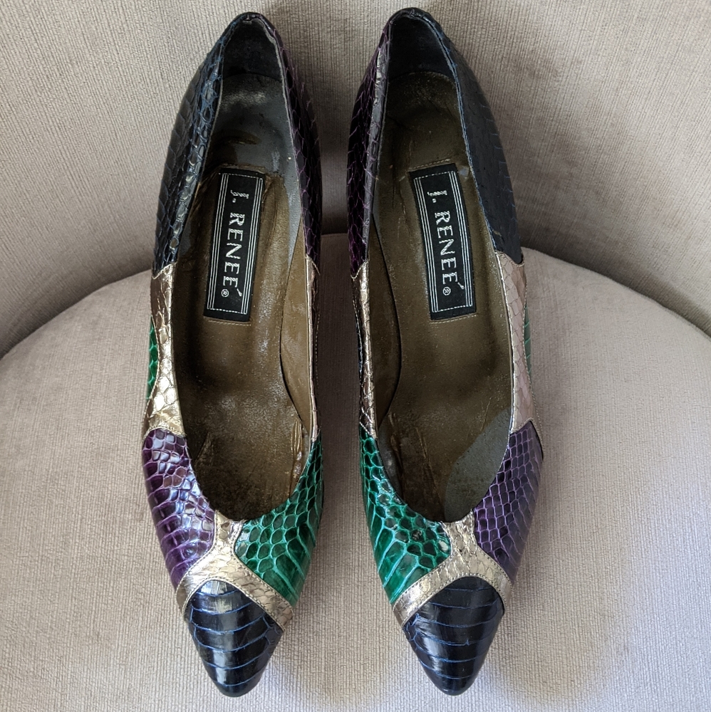 Funky vintage J Renee heels, size 8N